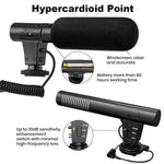 ZORBES® Camera Microphone, M-1 Video Microphone for DSLR Interview Shotgun Mic for Canon Nikon Sony Fuji Videomic with 3.5mm Jack Battery Operated Shotgun Condenser Microphone for Youtubers, Vloggers