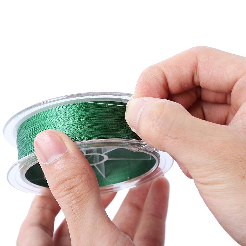 ZORBES® Strong Fishing Line, 0.50mm 80LB 100M PE 4 Strands Monofilament Braided Fishing Line Angling Accessory, Durable Fishing Line (Green, Max Tension 36.2KG)