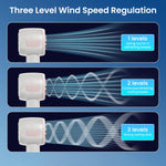Verilux USB Handheld Fan for Travel and Hiking featuring Stepless Airflow with Digital Display