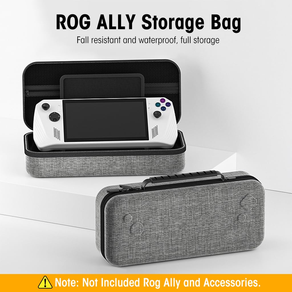 ZORBES® Case for Rog Ally with Kickstand & Anti-Scratch TPU Cover Carrying Case,Waterproof Travel Organizer for Rog Ally Console & Accessories,Protective Combo Gaming On-The-Go