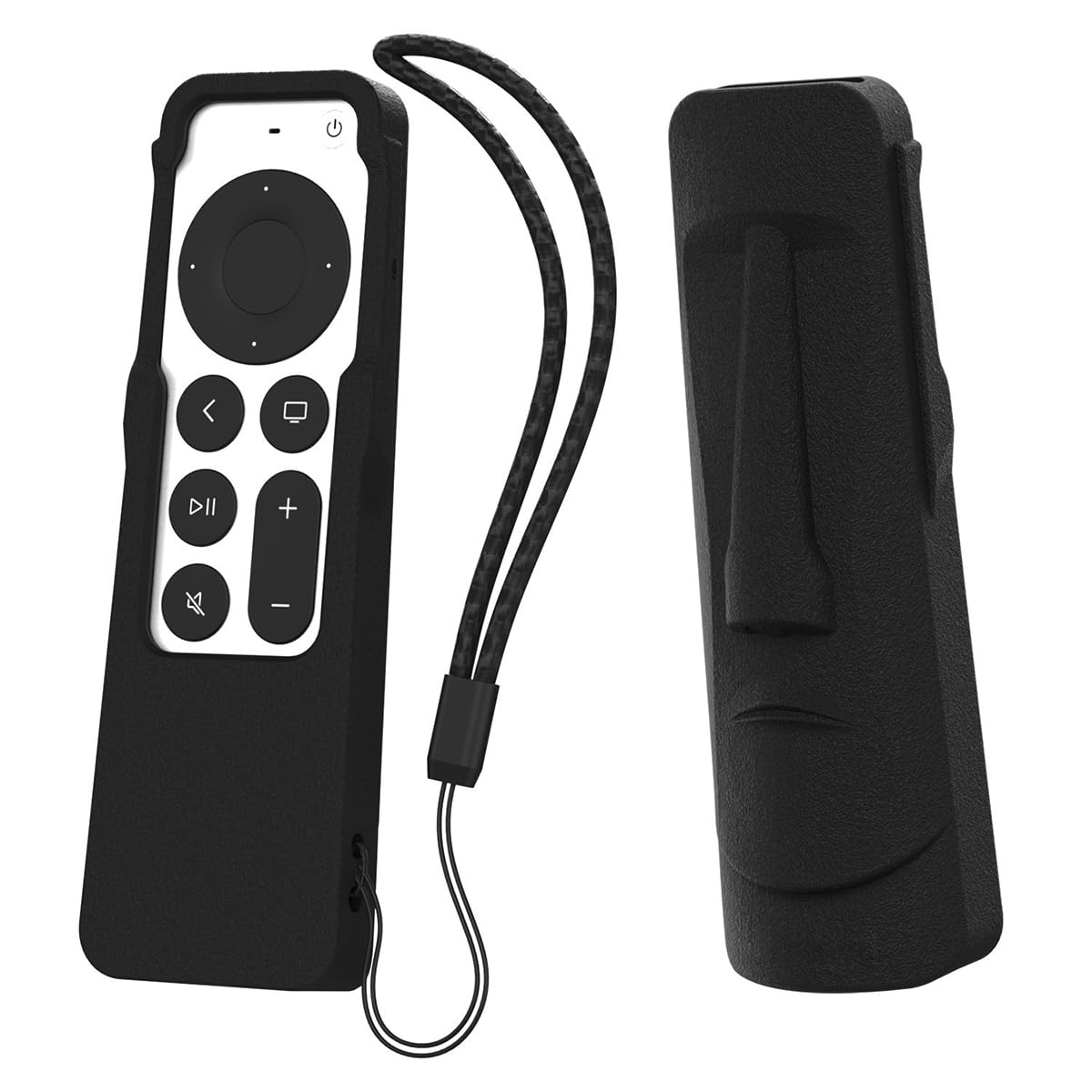 ZORBES® Silicone Case for Apple TV Remote Protective Silicone Skin Cover for 2021 Apple TV Siri Remote Creative Stand-up Silicone Cover for Apple TV 4K Remote, Compatible with AirTag