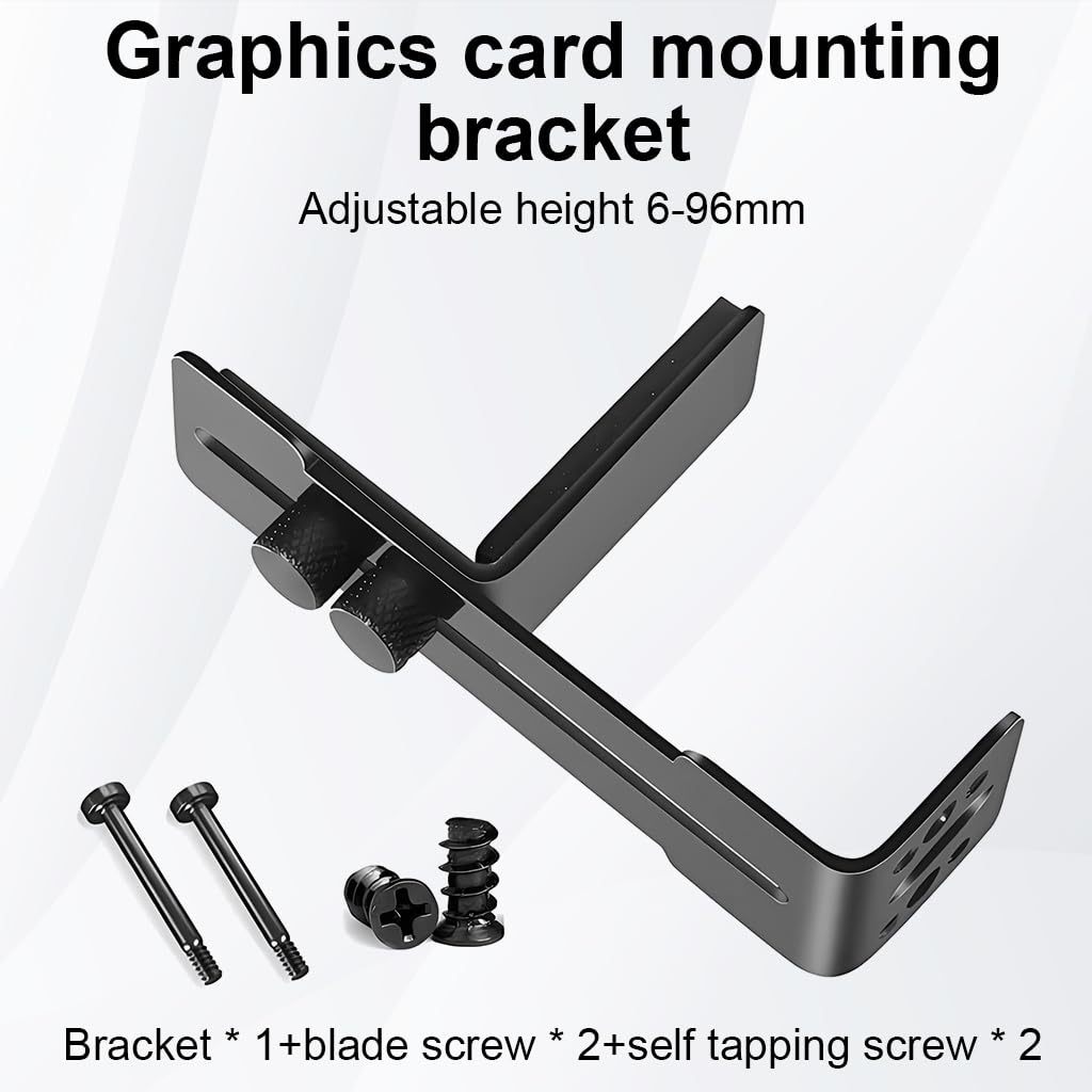 ZORBES® GPU Support Bracket, Graphics Card Holder with Adjustable Height 6-96mm, Anti-Sag Support Stand for PCIe Protection, Stable GPU Mount Compatible with Most ATX Cases & Graphics Cards