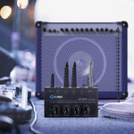 ZORBES® Headphone Amplifier Portable Headphone Mixer 4 Channel Stereo Audio Amplifier Balanced Headphone Mixer Headphone Amplifier for Studio, Podcasting, Professional Music Produce