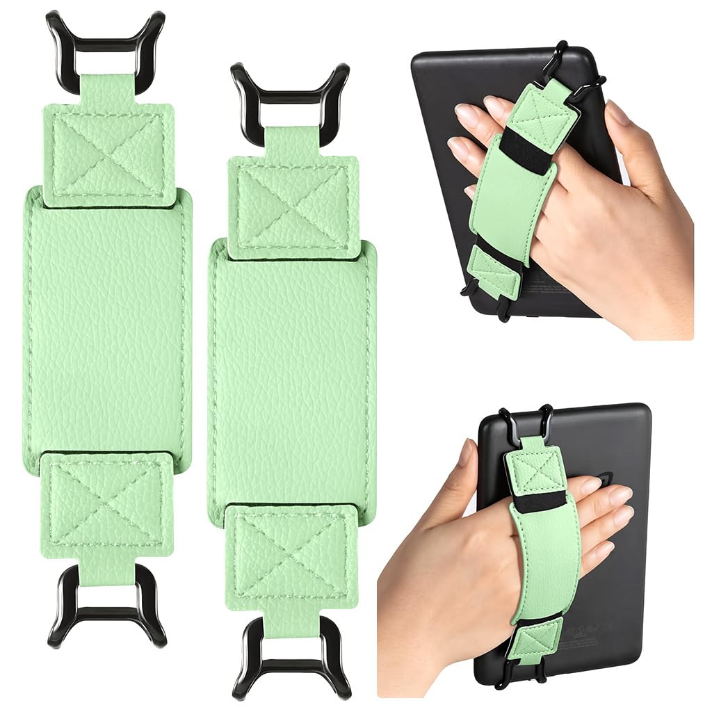 ZORBES® 2 Pcs Secure Hand Strap for Kindle and Tablets, High Elasticity Versatile and Lightweight Finger Grip Holder for 6-7.5" Kindle/for Kobo/for Voyaga/for Lenovo/for Sony E-Book Tablet