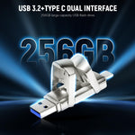 Verilux® 256GB USB 3.2+ Type C Dual Interface SSD, 5Gbps Data Transfer Rate