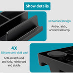 ZORBES® Laptop Holder for Desk with Dual Pen Stand Slot Silicone Anti-Slip Laptop Dock for iPad MacBook Stand Notebook Vertical Laptop Stand Holder 13 Inch Phone Organizer Rack Stand Holder Tabletop