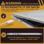 ZORBES® Laptop Case Laptop Cover Compatible with 2023 2022 M2 MacBook Air Pro 13.3 inch PC Cover Case for 2021-2016 M1 A2338 A2159 A1989 A1706 A1708 Touch ID, with Keyboard Cover