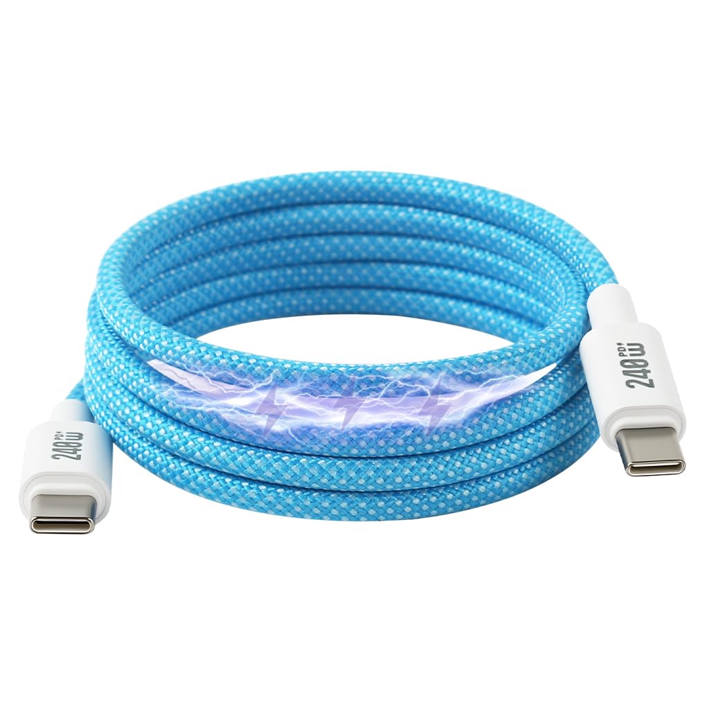 Verilux Magnetic Type C Cable 240W PD Fast Charging 3.3ft with Nylon Braiding | 480Mbps Data Transfer