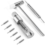 Serplex® 9Pcs Watch Repair Kit, Professional Watch Repair Tool Kit with Link Remover, Spring Bar Tool and Pin Punch Set, Stainless Steel Watch Maintenance Kit
