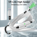 Verilux Link Cable for Meta Quest VR Headsets with 5Gbps Speed and L Shaped Connector | 5M Length