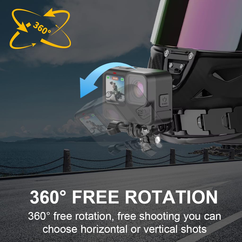 ZORBES® Helmet Chin Strap Mount for Hero 13/12/11/10/9/8/7/6/5, for SJCAM, for Insta 360