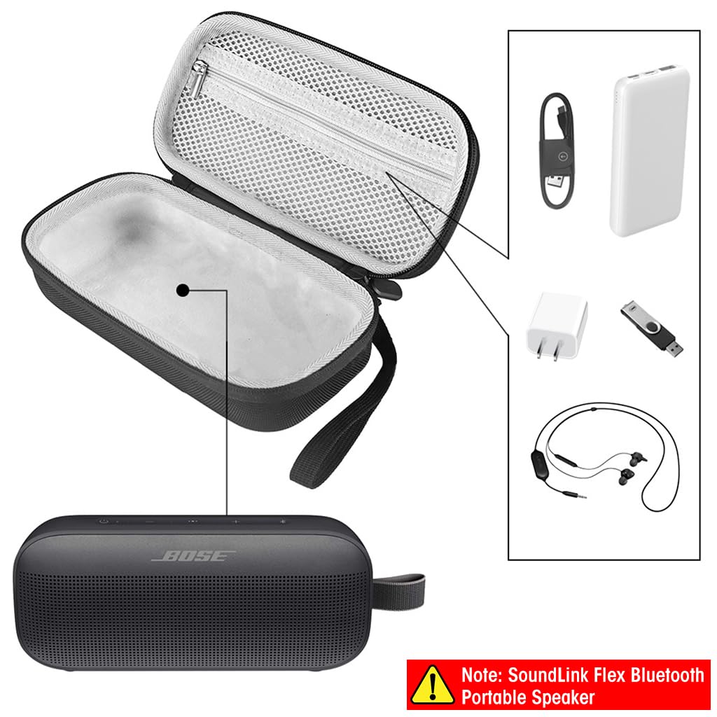 ZORBES® Carring Case for Bose SoundLink Flex Storage Case with Hand Strap Hard EVA Protective Case for SoundLink Flex Wireless Bluetooth Speaker, Not Included Bose SoundLink Flex