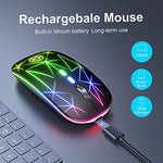 Verilux Wireless Mouse with Adjustable 800 1200 1600 DPI and RGB Backlit LED for Laptop PC
