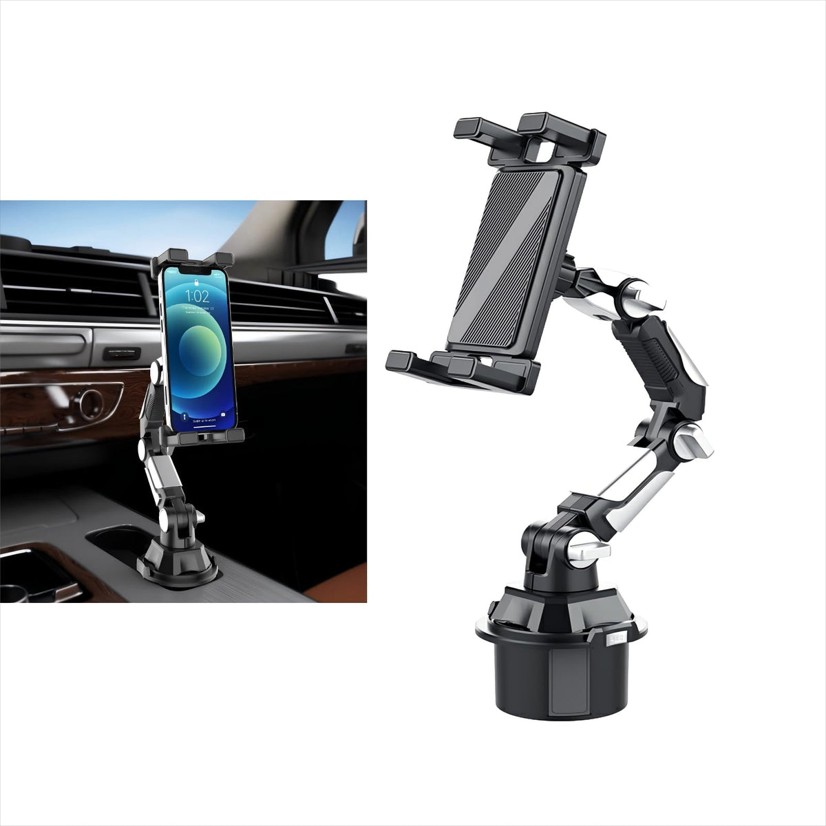 ZORBES® Car Cup Holder Mount with Heavy Duty 360 Degree Rotation Adjustable Design