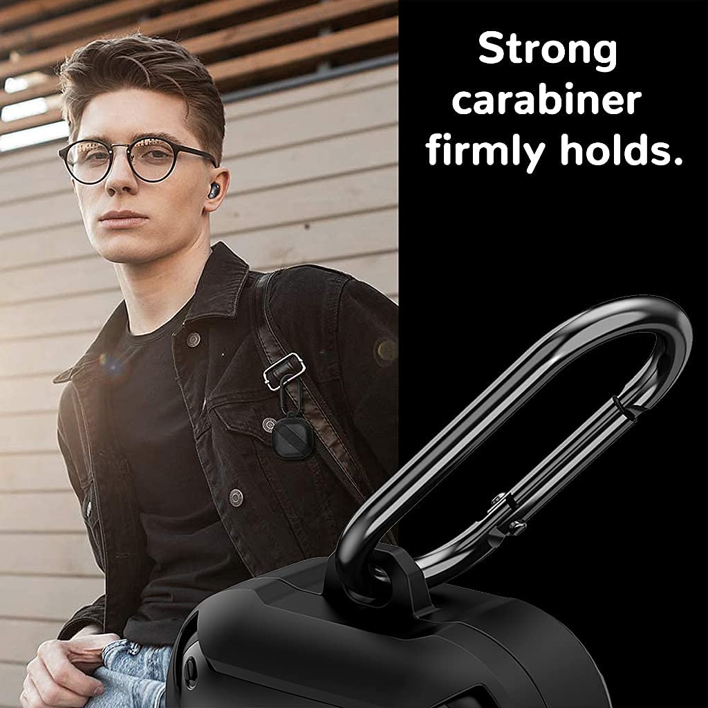 HASTHIP® Earphone Cover Case for Samsung Galaxy Buds Pro(2021) ,Galaxy Buds 2 ,Galaxy Buds Live (2020) -- Hard Shell 3D Luxury Bumper Protective Shockproof Earbuds Cover Case(Black) - verilux