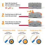 Serplex® 68Pcs Compact Wire Connector Kit SPL-1, 1-1 Inline Splicing Cable Connectors for 28-12 AWG, Reusable Flame-Retardant Electrical Terminals for DIY Wiring, Building Projects/Light Modifications