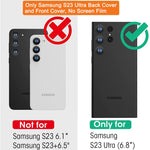 ZORBES® Phone Case for Samsung S23 Ultra, S23 Ultra Samsung Cover, Full Cover Phone Case Screen Cover for S23 Ultra Phone (6.8'') Shockproof TPU Framed Samsung S23 Ultra Case Black