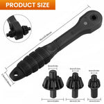 Serplex 3-Size Drill Chuck Ratchet Spanner