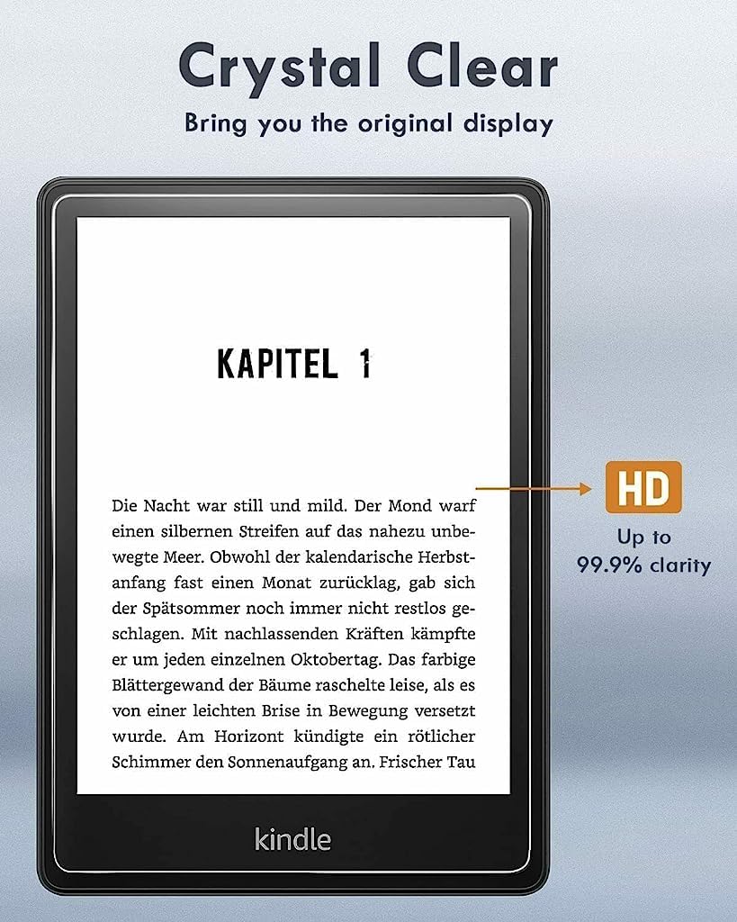 ZORBES® 2 Pack Screen Protector for Kindle Paperwhite 11th Generation 2021 or Kindle Paperwhite Signature Edition 6.8 inch, 9H Hardness Tempered Glass Screen Guard, HD Anti-glare Screen Protector