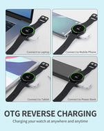 ZORBES® Portable Watch Charger for Samsung Galaxy Watch 5 - USB C & USB A Watch Charger [OTG] for Galaxy Watch, Wireless Charger for Galaxy Watch 4/4 Classic/3/Galaxy Active 2