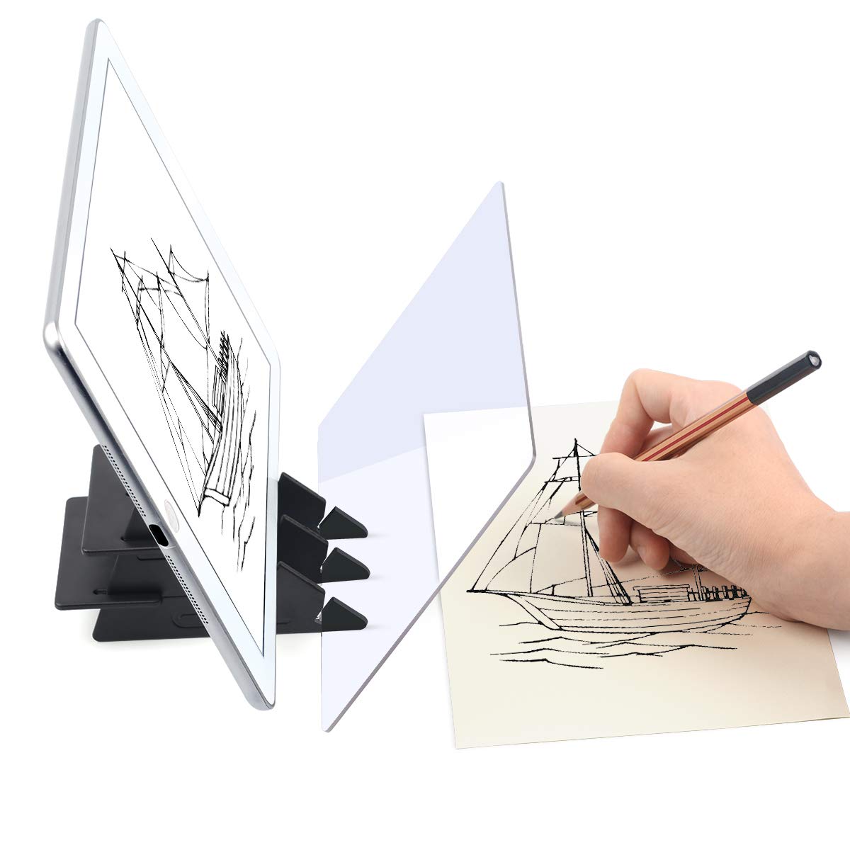 Drawing Tracing Rod ZORBES® Drawing Tracing Board, 10x18cm Clear Drawing Tracing Tool, Por ...