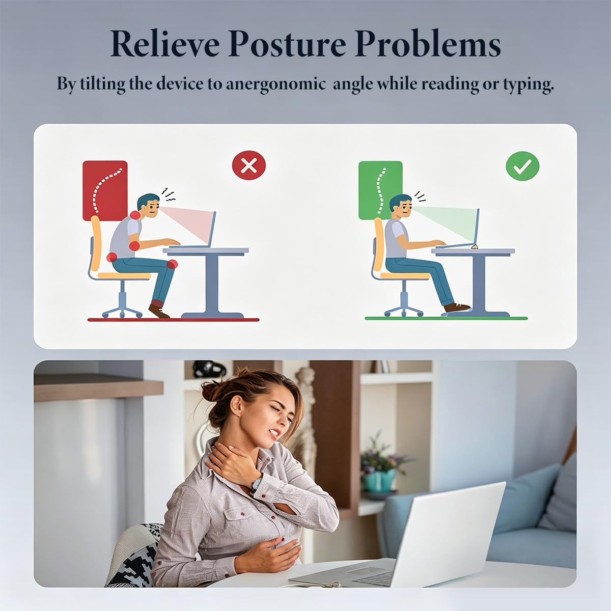 ZORBES 3-in-1 Silicone Laptop Stand