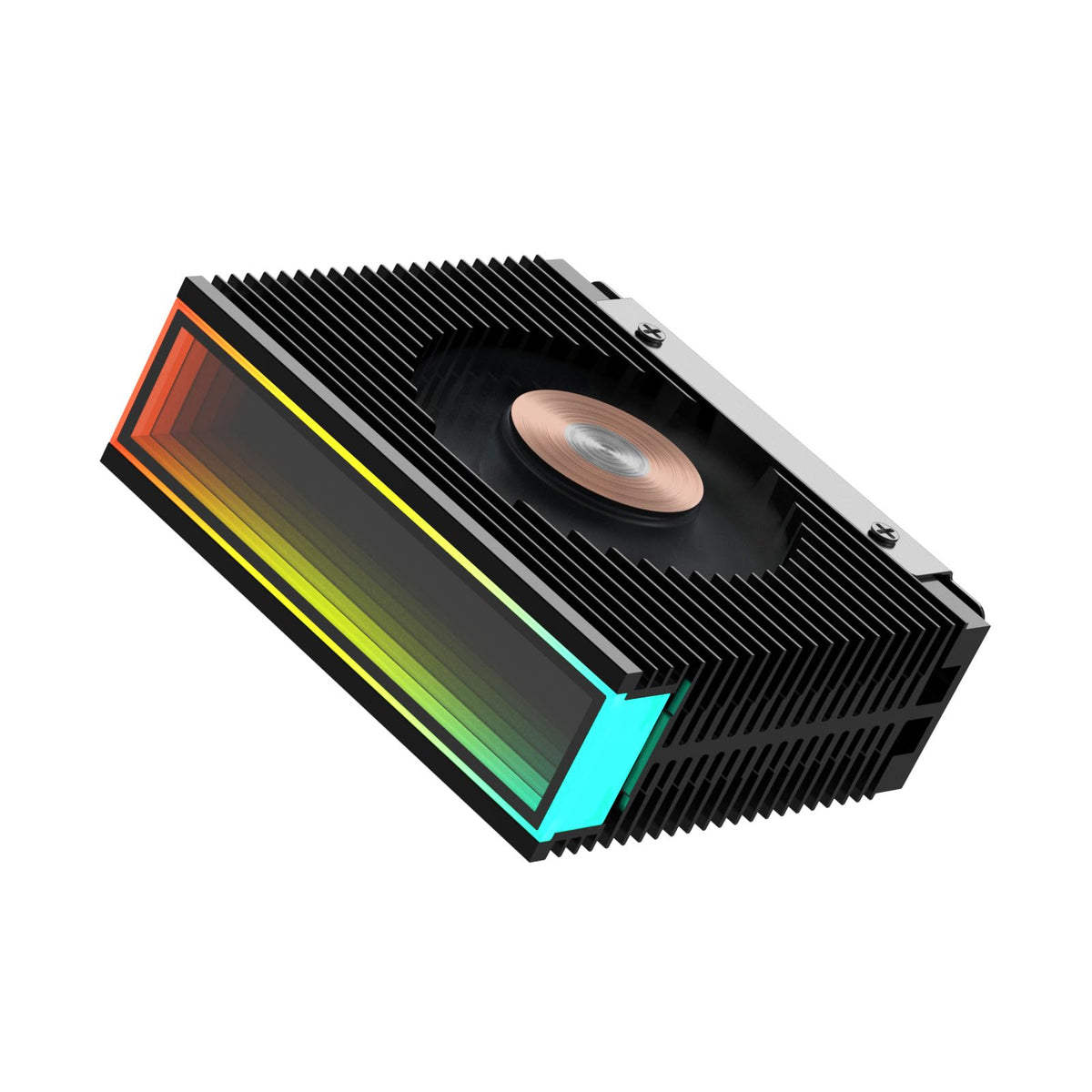ZORBES® M.2 2280 ARGB Hard Drive Heatsink PWM Dual Fan Solid State Drive Radiator