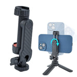 ZORBES® Phone Mount Cold Shoe Mount, 360° Rotating Smartphone Clamp Holder with 180° Tilt & Dual Cold Shoe Design Universal Camera Hot Shoe Phone Adapter for Vlogging, Live Streaming, Tripods