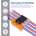 Serplex® 24Pcs Wire Connectors Insulated Wire Connectors Cable Connectors No Need of Stripping Wire Universal 2-Pin Cable Connector Plugs 18-24AWG Cable Connectors for Lighting Fixtures, Appliances