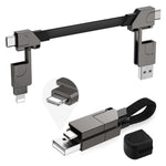 Verilux 6 in 1 Type C Charging Cable for iPhone and Android with 100W PD | Magnetic Foldable Zinc Alloy Design