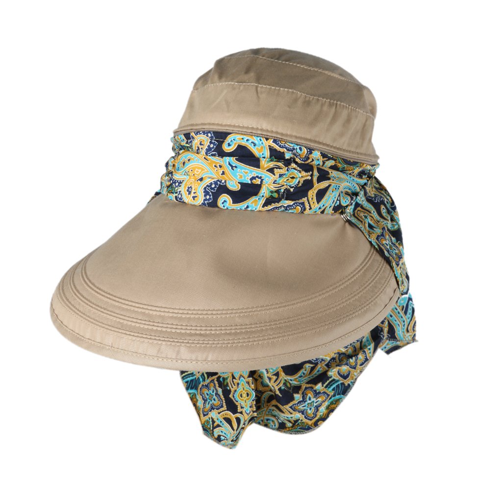 ZORBES® Women's Cotton Foldable Cap (ab_Khaki_Free Size)