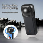 ZORBES® 1PCS Carrying Case for Insta360 X4 Camera with Detachable Shoulder Strap and 1PCS Silicone Lens Cover for Insta 360 X4 Anti-Scratch Silicone Lens Cover