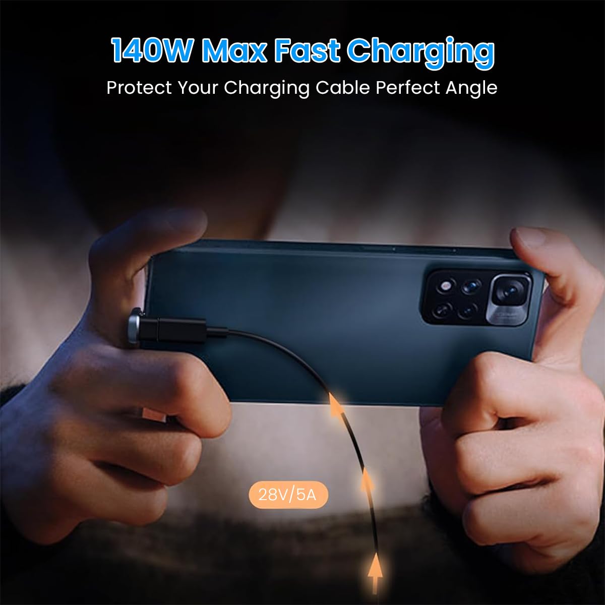 Verilux USB C Adapter for 4K@60Hz Display and 20Gbps Data | Zinc Alloy 140W PD Connector