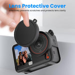ZORBES® Compatible with D-JI Osmo Action 6, Action Camera Silicone Cover Protective Skin Cover with Detachable Lens Cover, Silicone Wrist Lanyard, Anti-Scratch Action Camera Accessories