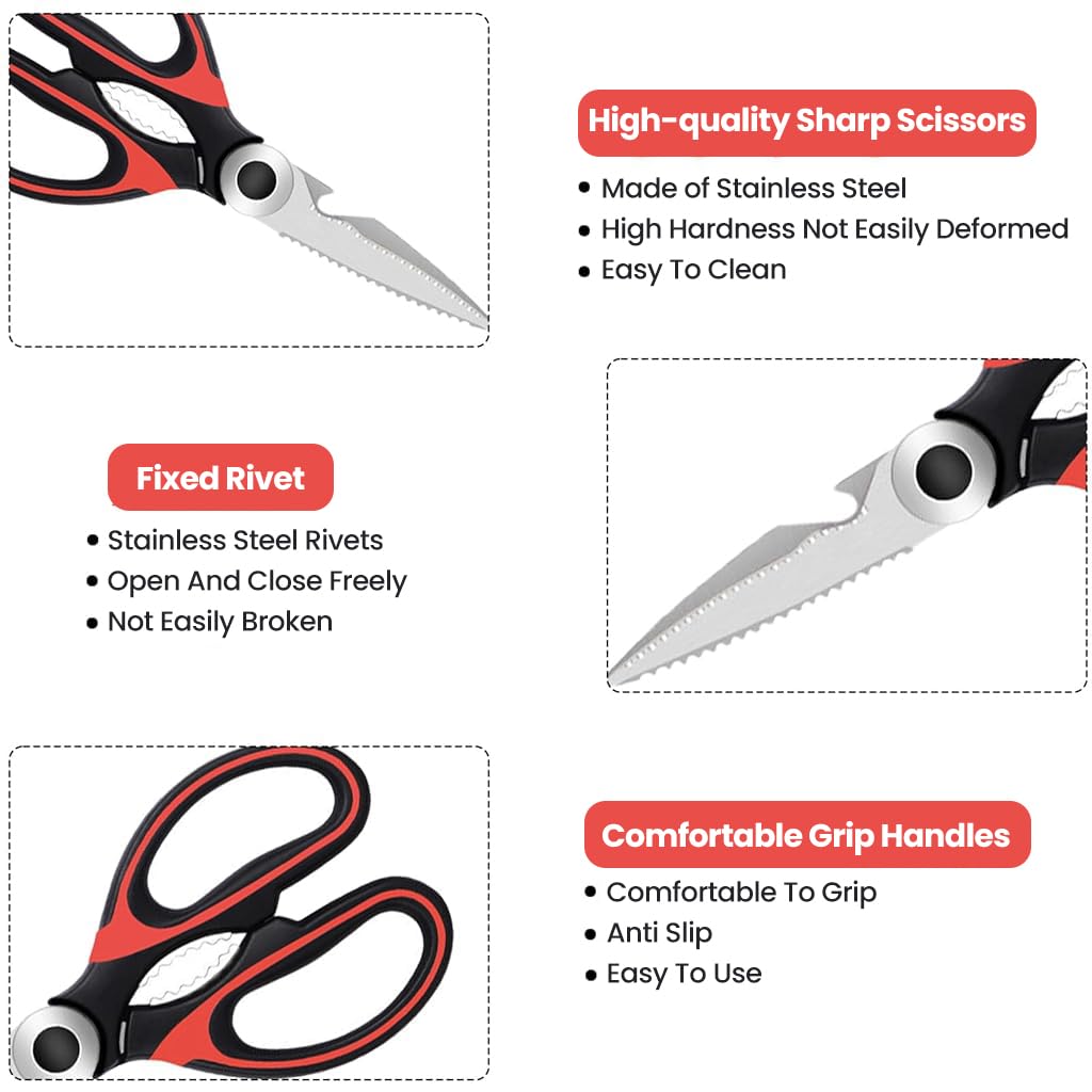 ZORBES® Heavy Duty Kitchen Scissors, Sharp Kitchen