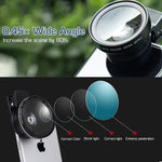 ZORBES® 0.45X Wide Angle Lens with & 12.5X Macro HD Clip-on Phone Camera Lens