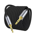 Verilux Aux Cable for Speakers with 9.8 ft Length and Gold Plated Connectors | Nylon Braided