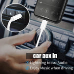 Verilux Lightning to 3.5 mm Audio Cable for iPhone featuring 3.3 ft length and soft TPE | plug and play connection for car and home stereo