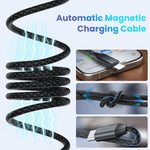 Verilux Type C to Lightning Cable 3.3 ft with Magnetic Connector and Nylon Braid for iPhone 14