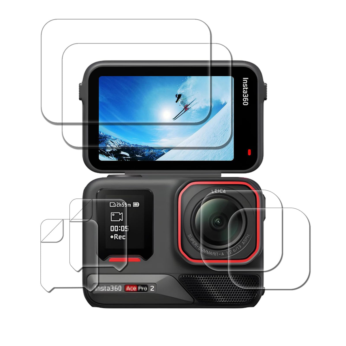ZORBES® [2 Pcs Screen Protector for Ace Pro 2+[2Pcs] Lens Protector for Lens+[2Pcs] PET(Not Glass) Front Screen,Tempered Glass,9H Hardness,Anti-Scrach