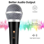 ZORBES® Handheld Wired Microphone, Cardioid Dynamic Vocal Mic with 11ft Cable and ON/Off Switch, Ideally Suited for Speakers, Karaoke Singing Machine, Amp or Mixer, Black