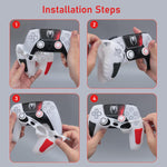 Verilux® PS5 Controller Cover Case, Anti-Slip Sweat Proof Silicone Cover Skin PS5 Controller Skin Cover for PS5 Dual Sense Controller with Thumb Grip Caps, Joystick Protectors and Cover Wrap Sticker