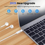 Verilux Light-ning to Type C Earphone Converter for iPhone 16/15 with PD 45W Fast Charging | HIFI Audio