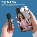 ZORBES® Wireless Lavalier Lapel Microphone for Interview Live Stream ASMR Recording Noise Reduction, 3 in 1 Wireless Lavalier Lapel Microphone for iPhone, Android, Camera, Computer