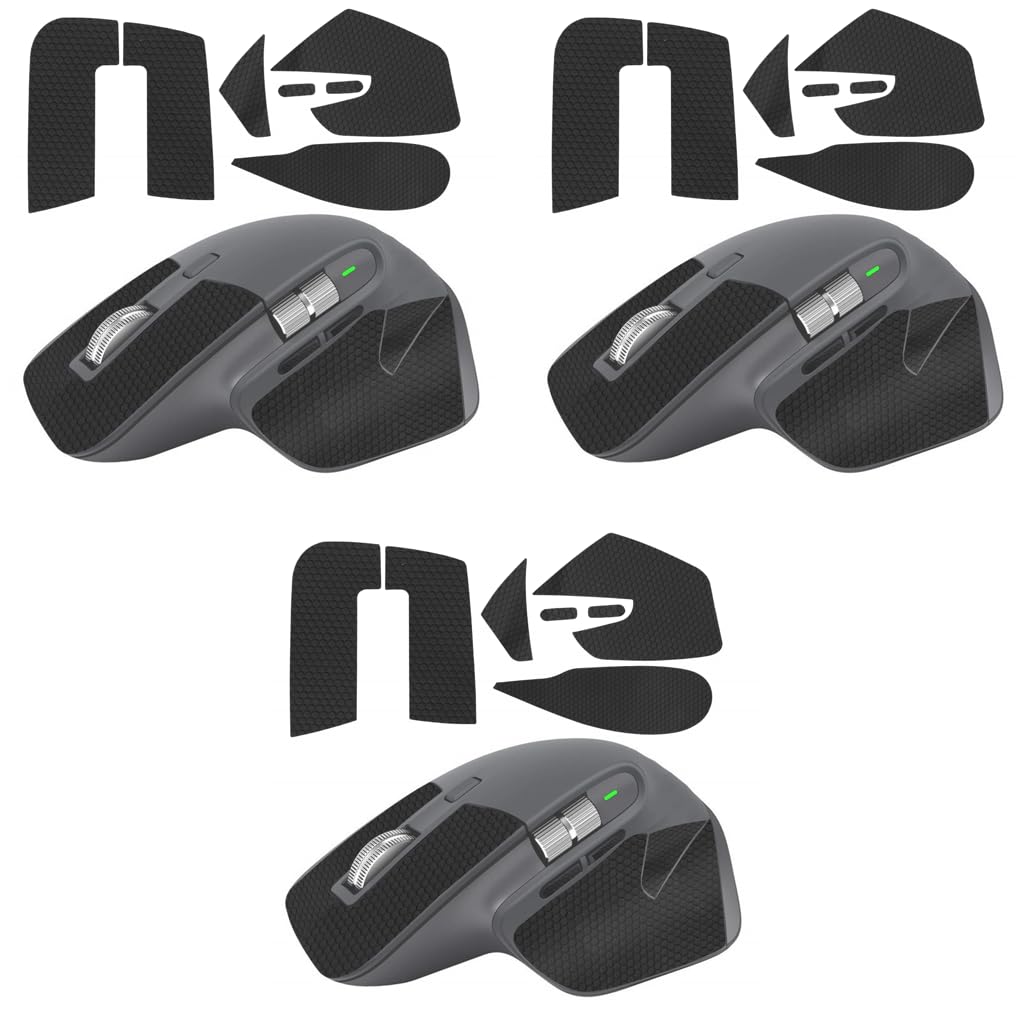 Verilux Mouse Grip Tape for MX Master 3 and 3S featuring Anti Slip Sweat Resistant 3PCS Set