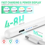 Verilux® Tablet Stylus Pen with 4 Tips, Universal Stylus Pen for Issued after 2018 iOS & Android Tablets, USB Rechargeable Magnetic Tablet Stylus Pen for iPad -No Bluetooth No Palm Rejection Function-