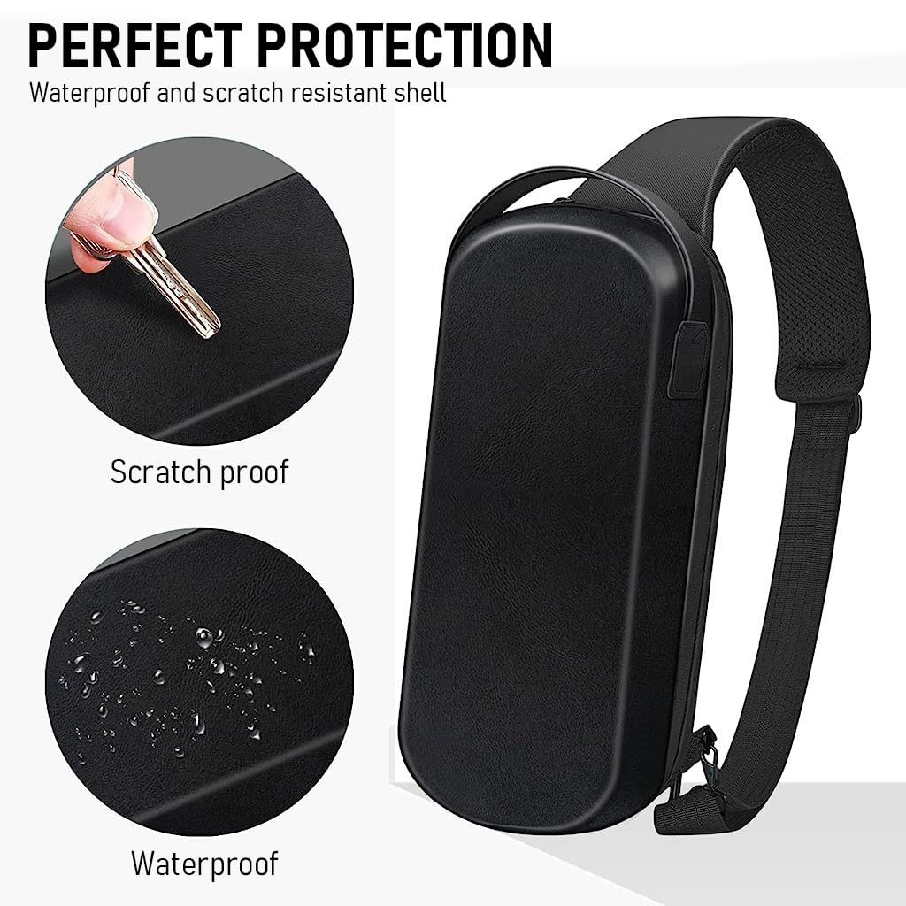 Verilux Steam Deck Carrying Case for Travel with EVA Hard Shell and Shoulder Strap | Waterproof Organizer Bag