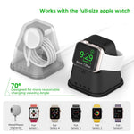 ZORBES® 2 in 1 Charger Stand for Apple Watch Charging Dock Holder Stand Accessories for Apple Watch Series 7/6/5/4/3/2/1/SE(45/44/42/41/40/38mm) Charging Adapters NOT Included - Black