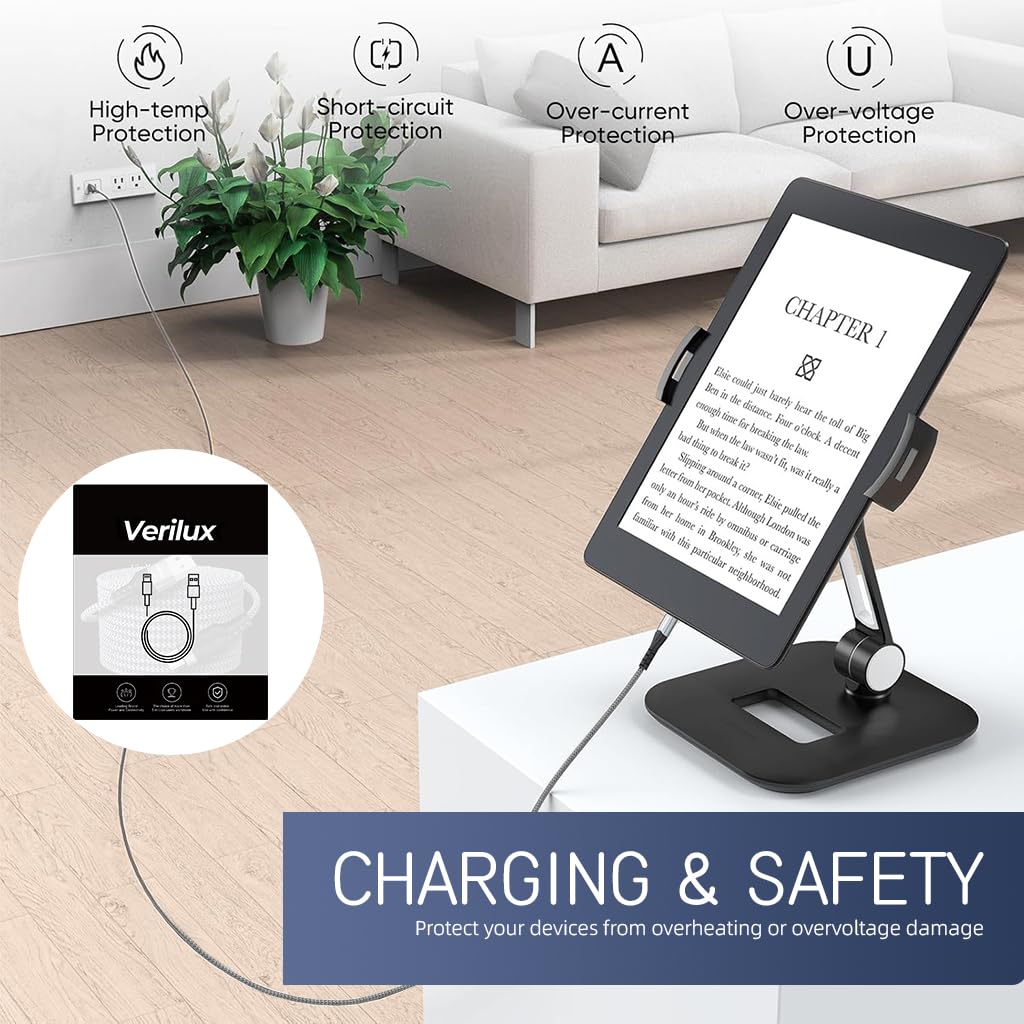 Verilux® 10Ft/3M Micro USB Cable, 5V/2A Micro USB Cable Fast Charging, 480Mbps Data Sync Micro USB Data Cable, Nylon Braided charging cable micro usb for Phone, Tablet, Micro USB Port Enabled Mobile