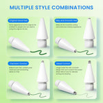 ZORBES® 4Pcs Replacement Tips for Apple Pencil 2nd Gen & 1st Gen Upgraded Metal Tip Pen Nibs Perfect Compatible for Apple Pencil Fine Point Precise Control Apple Pen Tip, No Apple Pencil Includes